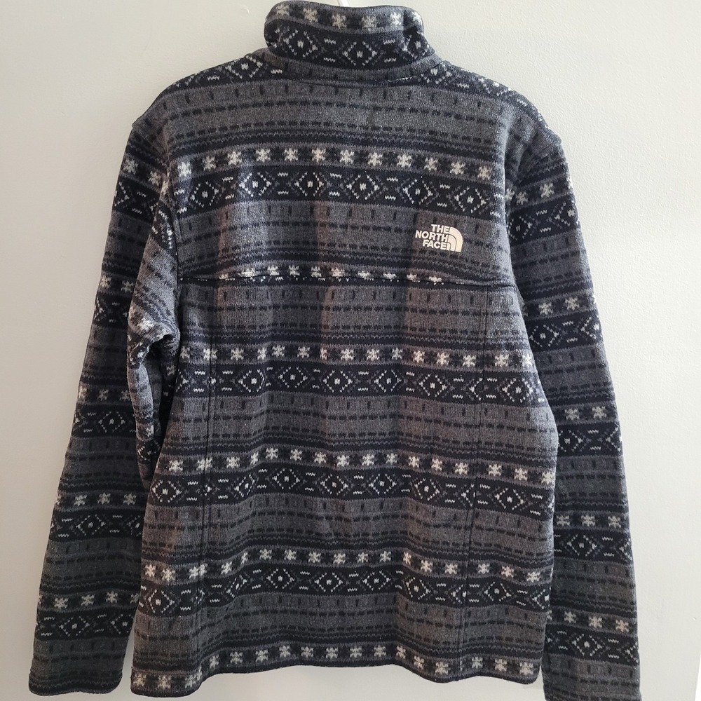 The North Face Tsillan 1/4 Zip Sweater Fair Isle Print Men's Size Large - Picture 2 of 5